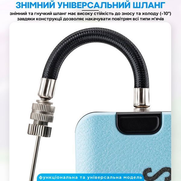 Электрический насос для мячей 20 PSI 1.37 BAR насос портативный ROCKBROS A425 Голубой RB-A425-6635 фото