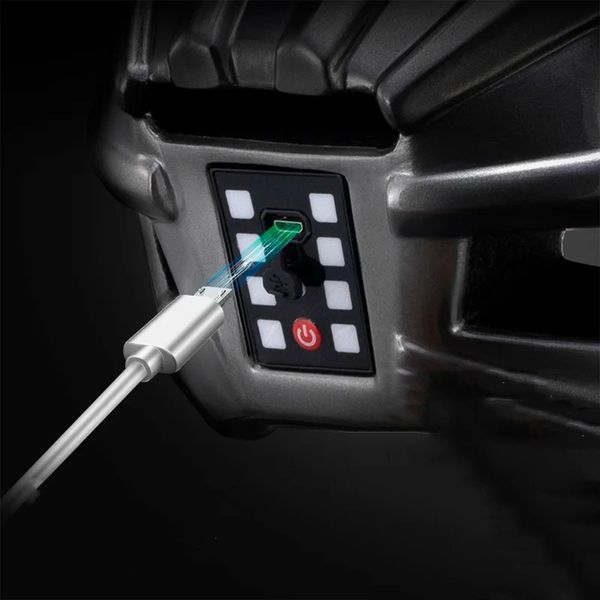 Вело шолом з USB блимавкою ROCKBROS ZK-013 (55-60 см) In-Mold Червоний RB-ZK-013-2779 фото