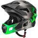 Детский вело шлем фулфейс ROCKBROS TT4857 (48-54 см) In-Mold Черный с зеленым RB-TT4857-5077 фото 1