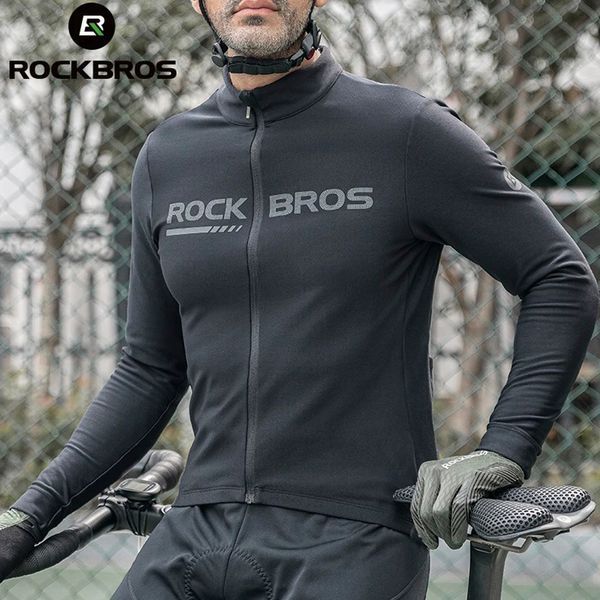 Джерси осенняя зимняя футболка с длинным рукавом спортивная одежда ROCKBROS ZH05061 Размер XL Черный RB-ZH05061-5821 фото