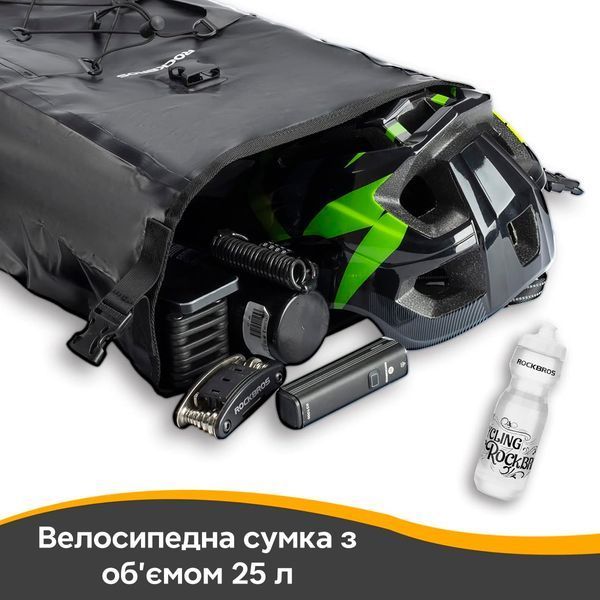 Велосипедная водостойкая сумка на багажник (сторона) ROCKBROS AS-002 32л Черный RB-AS-002-4663 фото