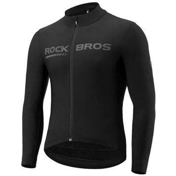 Джерсі осіння зимова футболка з довгим рукавом спортивний одяг ROCKBROS ZH05061 Розмір 3XL Чорний RB-ZH05061-5823 фото