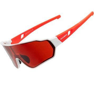 Спортивные поляризованные очки ROCKBROS 10162 Красные с белым RB-10162-2399 фото