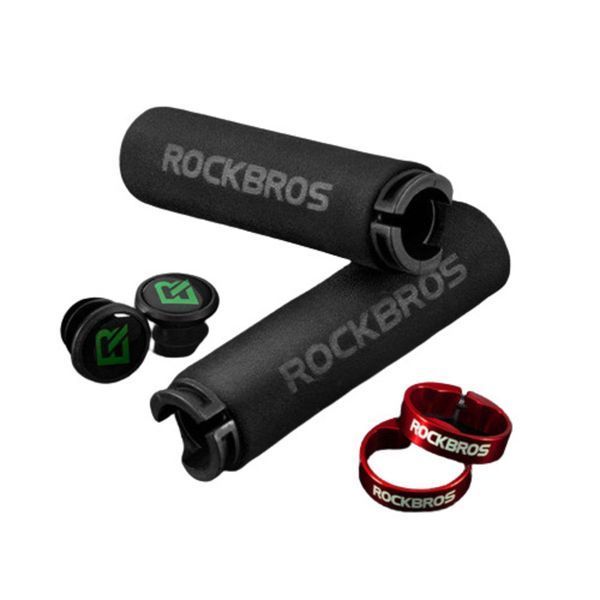 Грипсы / ручки руля ROCKBROS BT1001 Черные с красными замками RB-BT1001-2822 фото