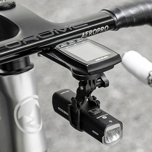 Універсальне кріплення Garmin Bryton Cateye та для ліхтариків й GoPro ROCKBROS FKN01 Чорний RB-FKN01-4931 фото