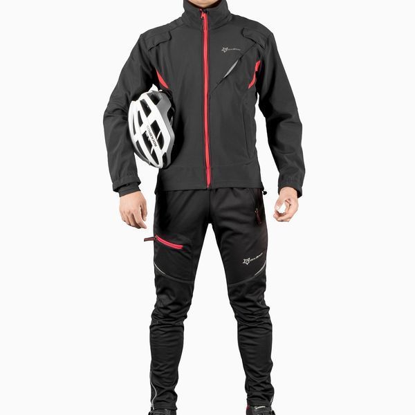 Велосипедна спортивна водостійка куртка ROCKBROS RK1006 Розмір 4XL Чорний RB-RK1006-5810 фото