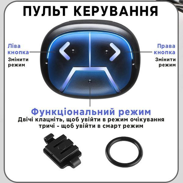 Умный велосипедный фонарь / фара с пультом управления ROCKBROS RHL1500 Черный  RB-RHL1500-4742 фото