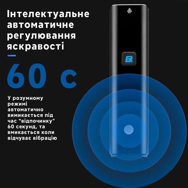 Умный велосипедный фонарь / фара с пультом управления ROCKBROS RHL1500 Черный  RB-RHL1500-4742 фото