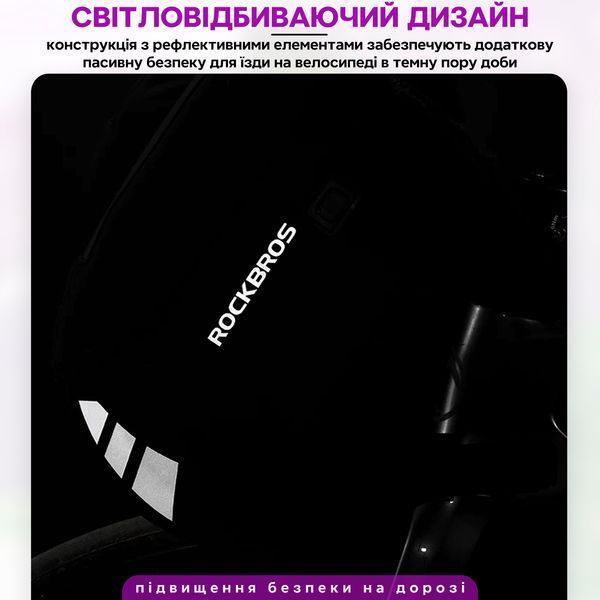 Утеплювач на кермо з підігрівом для шосейних велосипедів ROCKBROS D0417 Чорний RB-D0417-5487 фото