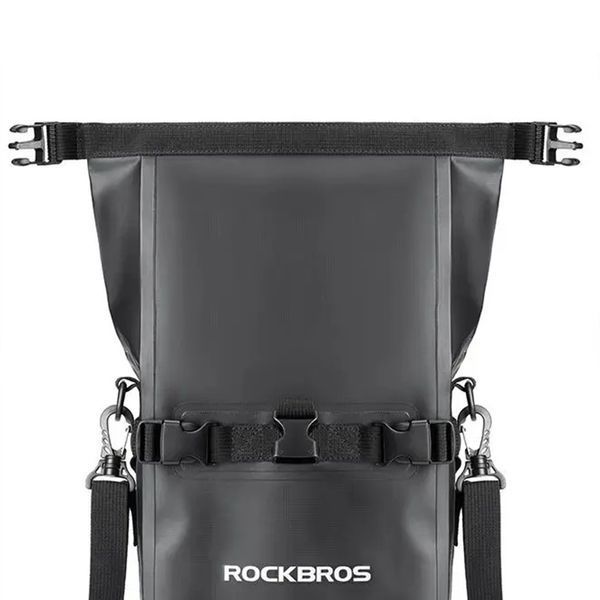 Мото сумка на бік сидіння мотоцикла розширювана універсальна ROCKBROS SL4010 Чорна RB-SL4010-7094 фото