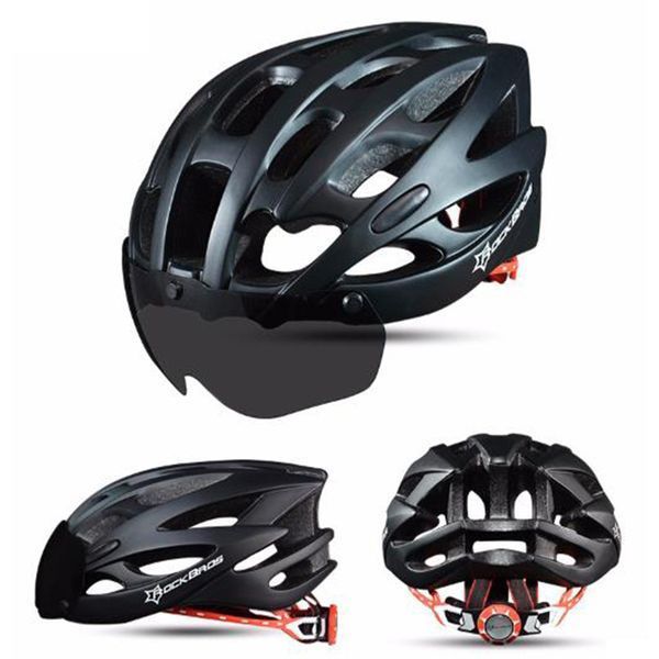 Вело шлем с визором ROCKBROS WT027 (58-62 см) In-Mold Черный RB-WT027-4227 фото