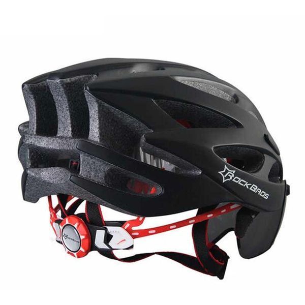 Вело шлем с визором ROCKBROS WT027 (58-62 см) In-Mold Черный RB-WT027-4227 фото