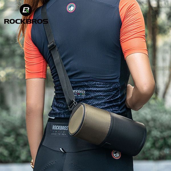 Велосумка на кермо велосипеда водостійка ROCKBROS W150G Чорна з коричневим RB-W150G-6543 фото