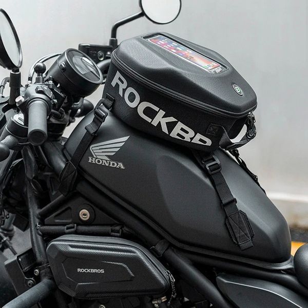 Мото сумка на паливний бак мотоцикла з відділенням для телефона до 7" ROCKBROS AL-NF4 Чорна RB-AL-NF4-4696 фото
