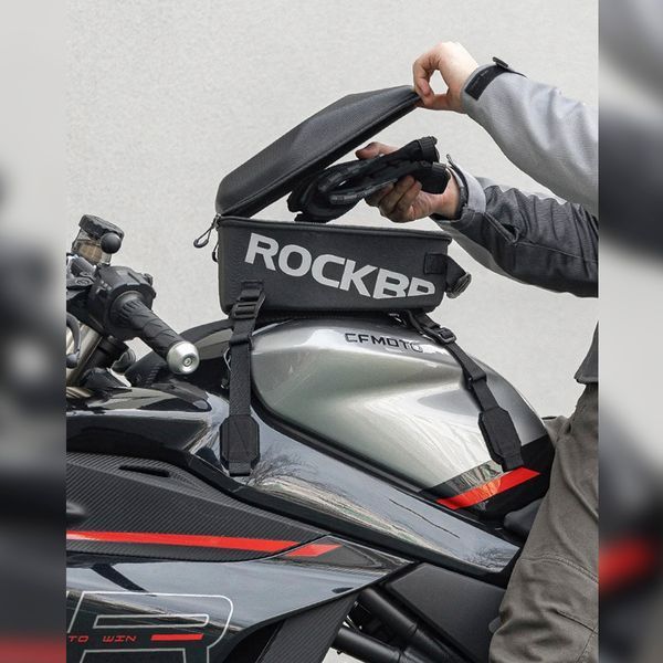Мото сумка на паливний бак мотоцикла з відділенням для телефона до 7" ROCKBROS AL-NF4 Чорна RB-AL-NF4-4696 фото