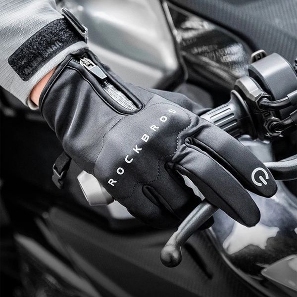 Полнопалые защитные перчатки ROCKBROS S600 Зима Черный Размер L RB-S600-5505 фото