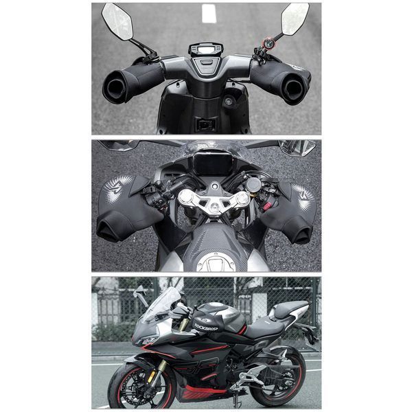 Утеплювач на кермо для мотоциклів ROCKBROS D100B Чорний RB-D100B-5488 фото