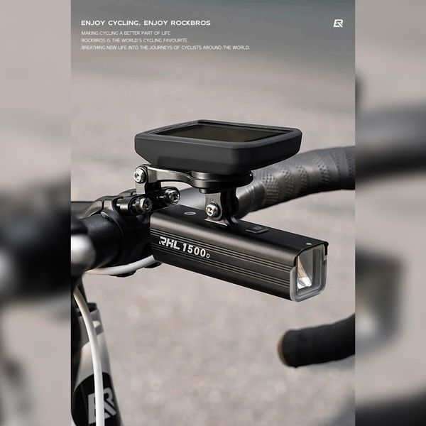 Кріплення для велосипеда під Garmin Bryton Wahoo GoPro велокомп&rsquo;ютерів та ліхтариків ROCKBROS 2900010 Чорне M RB-2900010-5205 фото