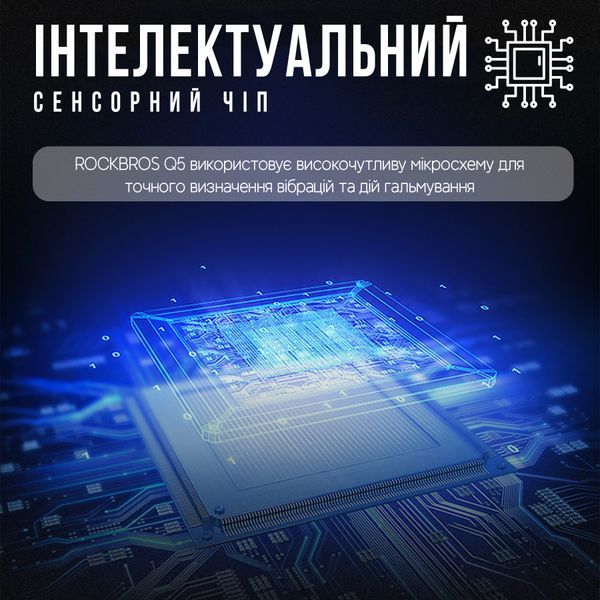 Умный фонарь / стоп задний на велосипед ROCKBROS Q5 Черный RB-Q5-3978 фото