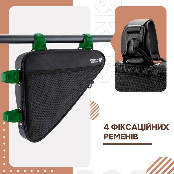 Велосипедная сумка под раму велосипеда ROCKBROS B999 Черный RB-B999-4629 фото