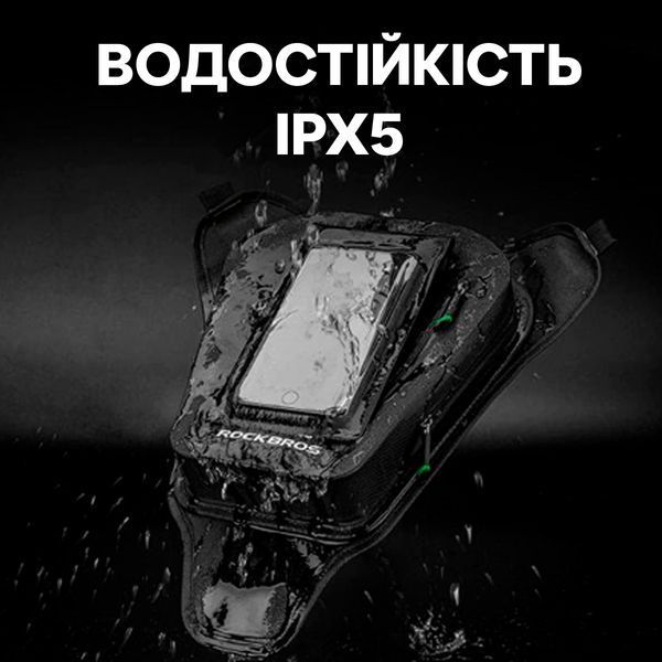 Мото сумка на паливний бак мотоцикла з відділенням для телефона до 6,5" ROCKBROS MI-FL30 Чорна RB-MI-FL30-4698 фото