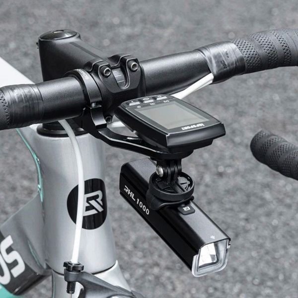 Універсальне телескопічне кріплення Garmin Wahoo Bryton та для ліхтариків й GoPro ROCKBROS FK-303 Чорний RB-FK-303-4928 фото