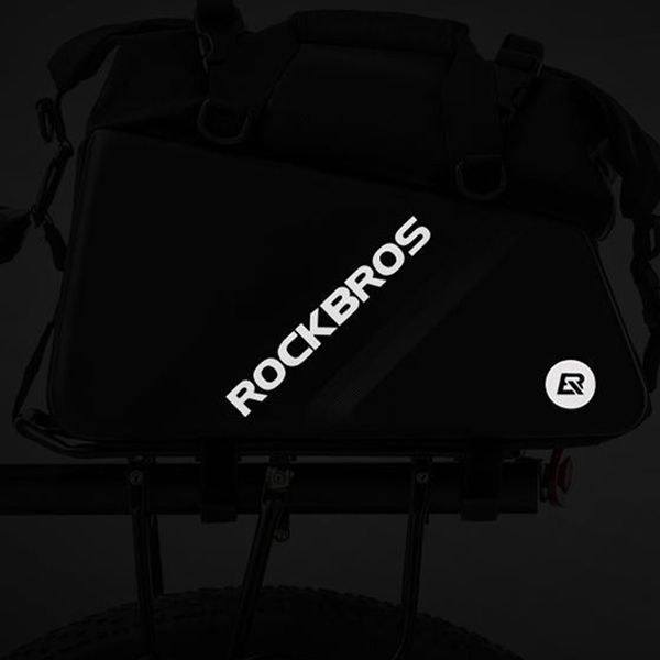 Велосипедная сумка на багажник переносная светоотблескивающая ROCKBROS H1409 Черный RB-H1409-6562 фото