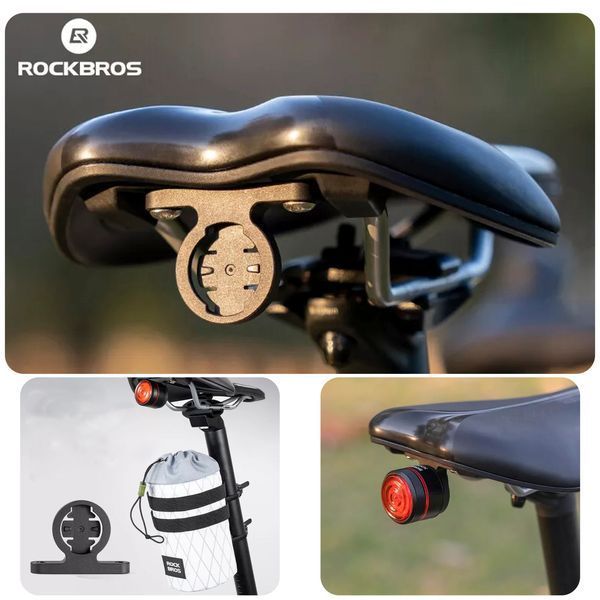 Кріплення під сидіння велосипеда Garmin для ліхтарівк стоп ROCKBROS KR50 Чорне RB-KR50-6669 фото