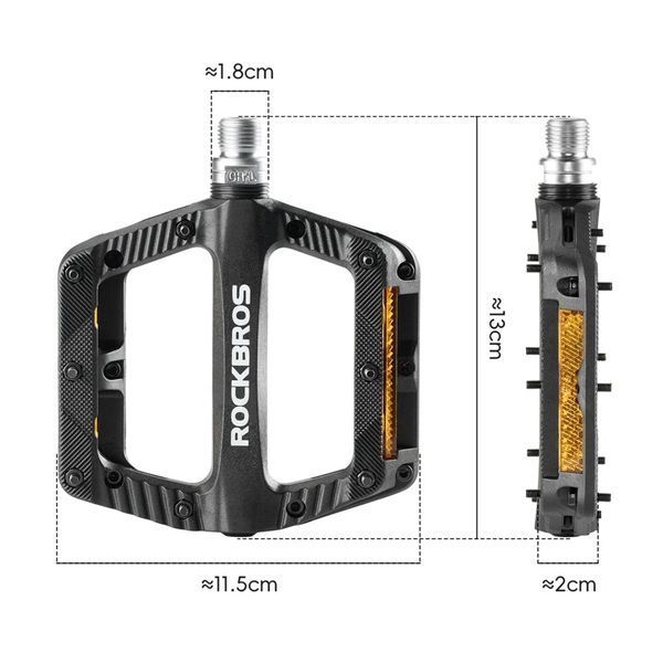 Педалі нейлонові ROCKBROS BP2501 | платформні / тапталки | на промислових вальницях | Бірюзові RB-BP2501-7158 фото