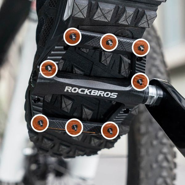 Педалі нейлонові ROCKBROS BP2501 | платформні / тапталки | на промислових вальницях | Бірюзові RB-BP2501-7158 фото
