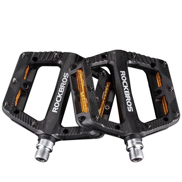 Педалі нейлонові ROCKBROS BP2501 | платформні / тапталки | на промислових вальницях | Чорні RB-BP2501-7157 фото