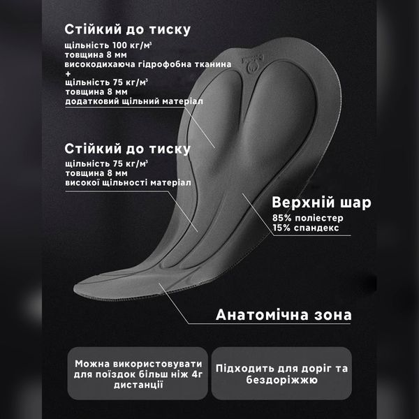 Утепленные велосипедные спортивные штаны для 0-10&deg;С ROCKBROS YPK1113 размер S Черный RB-YPK1113-5361 фото