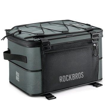 Велосипедна сумка на багажник розширювана складка ROCKBROS H9303 Сірий RB-H9303-6069 фото