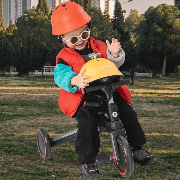 Детский велосипед, баланс байк, беговел 3 в 1 ROCKBROS Baby Traveler для детей от 1 до 5 лет Черный с красным RB-0191001-4054 фото