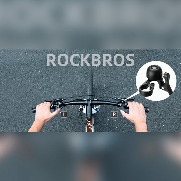 Механічний велосипедний дзвоник / сигнал для правої частини керма ROCKBROS SKUF-V100 Чорний RB-SKUF-V100-4815 фото