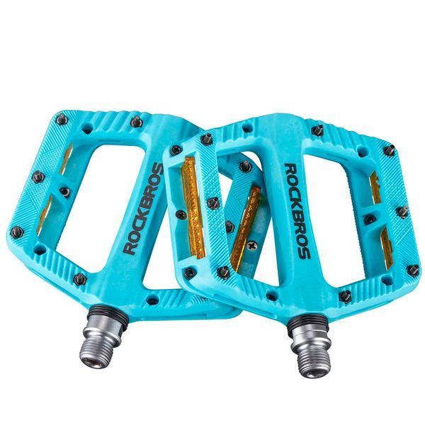 Педалі нейлонові ROCKBROS BP2501 | платформні / тапталки | на промислових вальницях | Бірюзові RB-BP2501-7158 фото