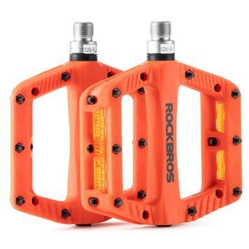 Педали нейлоновые ROCKBROS BP2501 | платформенные / тапталки | на промышленных подшипниках | Оранжевые RB-BP2501-7159 фото