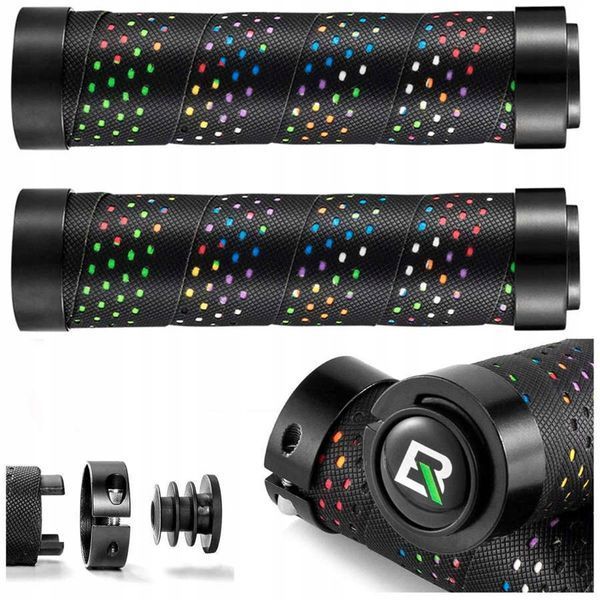 Грипсы / ручки руля ROCKBROS BTCR-BKC Черные разноцветные RB-BTCR-BKC-2815 фото