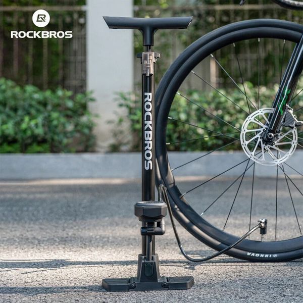 Насос/насос напольный 150 PSI / 10,34 BAR для велосипеда и надувных изделий ROCKBROS FN029 Черный RB-FN029-7162 фото