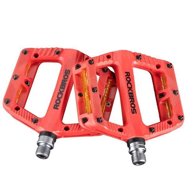 Педали нейлоновые ROCKBROS BP2501 | платформенные / тапталки | на промышленных подшипниках | Оранжевые RB-BP2501-7159 фото