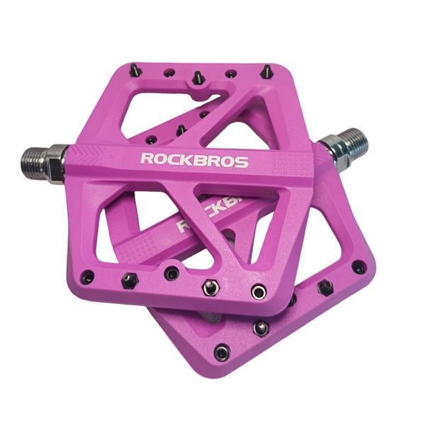 Платформні нейлонові педалі ROCKBROS M906 на промислових підшипниках Фіолетові RB-M906-4008 фото