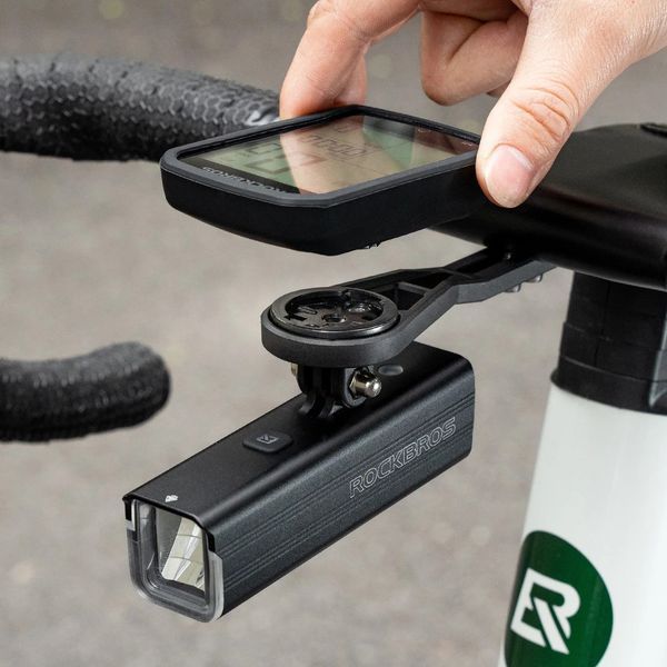 Універсальне кріплення Garmin Bryton Wahoo для ліхтариків тв GoPro ROCKBROS KR290 Чорний RB-KR290-7269 фото