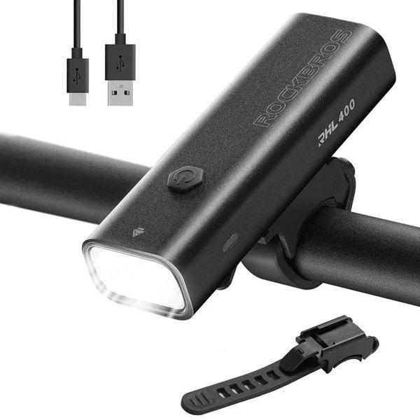 Велосипедная фара / фонарь ROCKBROS YRHL 400 люмен 2000 mAh Черный RB-RHL400-4047 фото