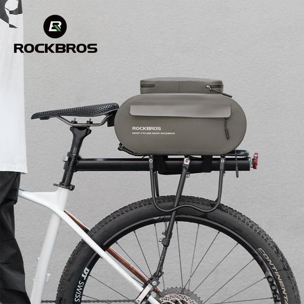Велосипедна сумка на багажник водостійка переносна ROCKBROS H3014 Сіра RB-H3014-5999 фото