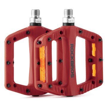 Педали нейлоновые ROCKBROS BP2501 | платформенные / тапталки | на промышленных подшипниках | Красные RB-BP2501-7160 фото