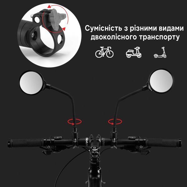 Зеркало на руль велосипеда ROCKBROS FK-419 Черный RB-FK-419-4030 фото