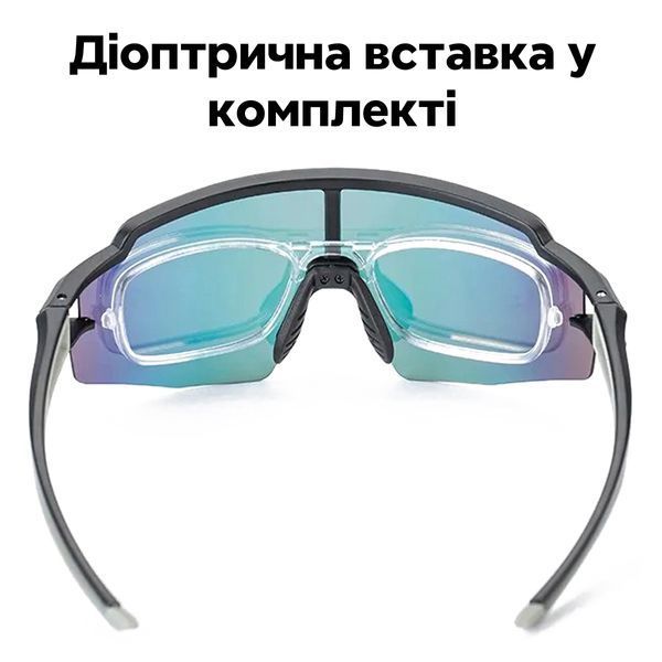 Очки спортивные поляризованные с UV защитой ROCKBROS SP179 Черные с синим RB-SP179-4719 фото