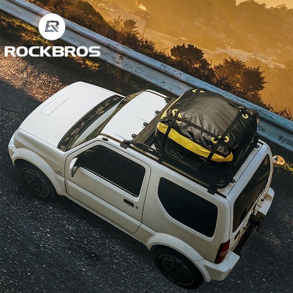 Сумка багажник на дах автомобіля водостійка універсальна ROCKBROS CR143 Чорна з жовтим RB-CR143-6568 фото