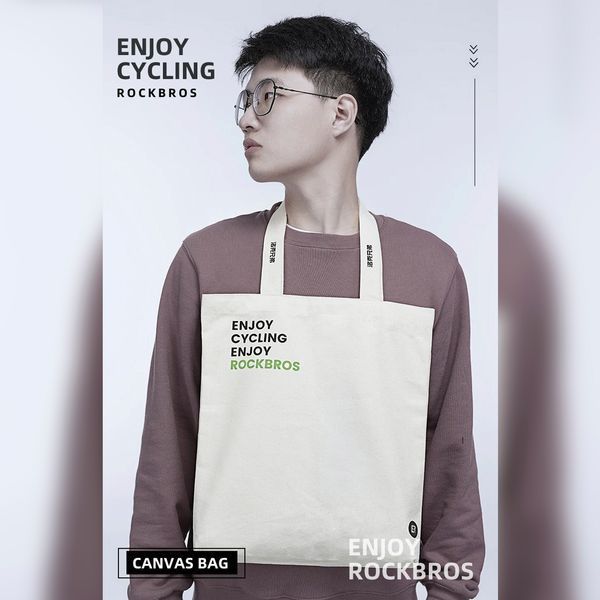 Сумка шопер через плече міська ROCKBRO SFBD001 Біла RB-FBD001-5048 фото