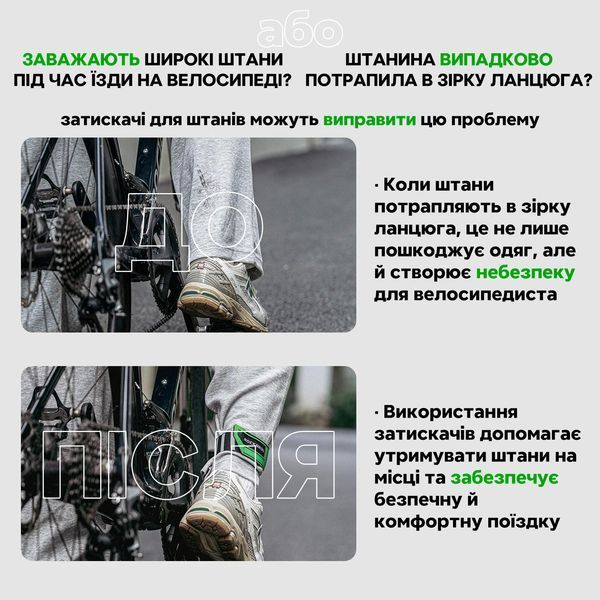 Затискач для штанів світловідблискувальний ремінець для одягу ROCKBROS D87 Чорний RB-D87-5530 фото